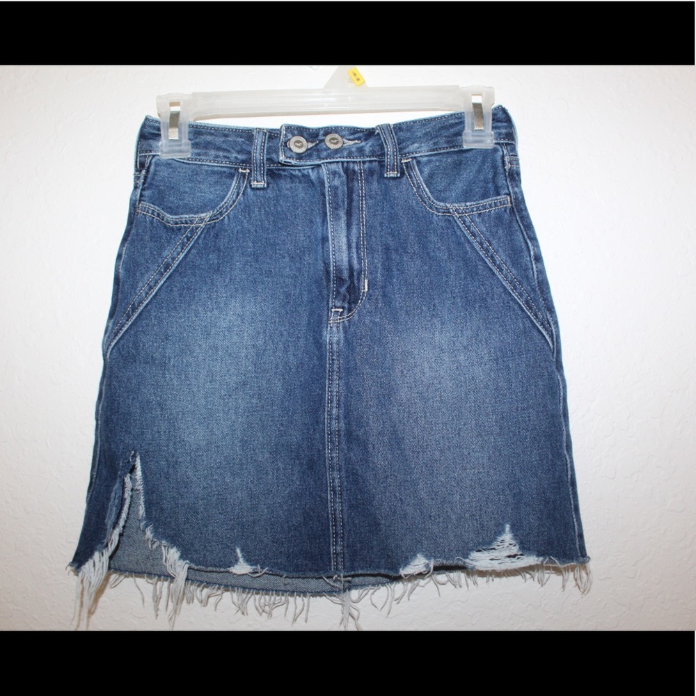 Hollister hi rise jean skirt